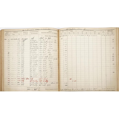 1853 - British military World War II Royal Air Force pilot's flying log book previously belonging to Sergea... 