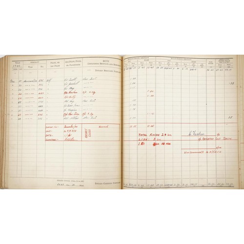 1853 - British military World War II Royal Air Force pilot's flying log book previously belonging to Sergea... 