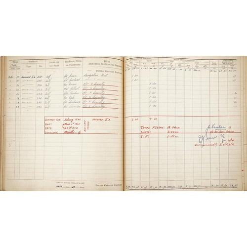 1853 - British military World War II Royal Air Force pilot's flying log book previously belonging to Sergea... 