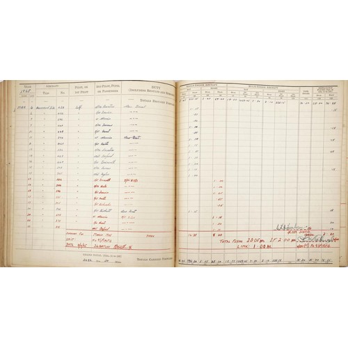 1853 - British military World War II Royal Air Force pilot's flying log book previously belonging to Sergea... 