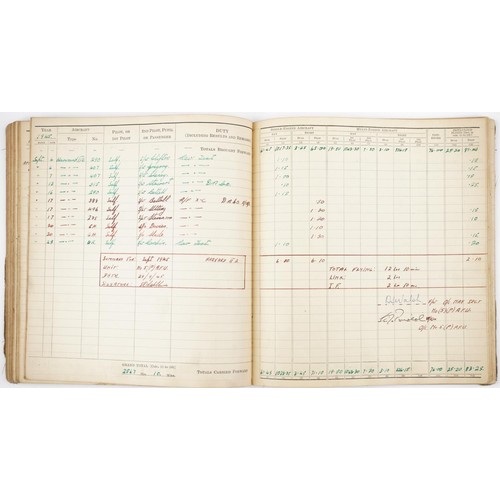 1853 - British military World War II Royal Air Force pilot's flying log book previously belonging to Sergea... 