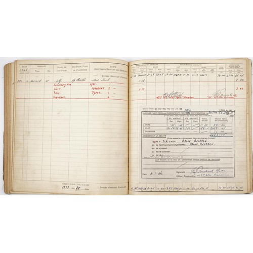 1853 - British military World War II Royal Air Force pilot's flying log book previously belonging to Sergea... 