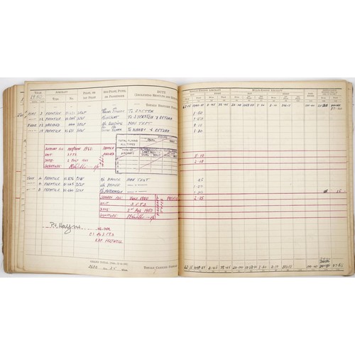 1853 - British military World War II Royal Air Force pilot's flying log book previously belonging to Sergea... 