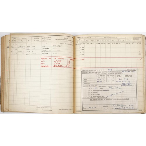 1853 - British military World War II Royal Air Force pilot's flying log book previously belonging to Sergea... 