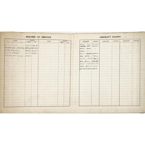 1853 - British military World War II Royal Air Force pilot's flying log book previously belonging to Sergea... 