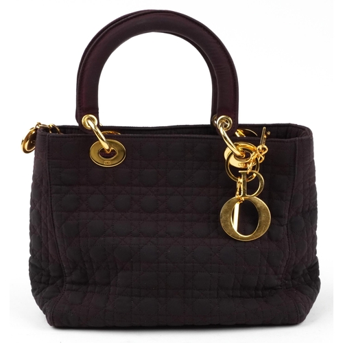 Christian Dior Cannage handbag with dust bag, 26cm wide