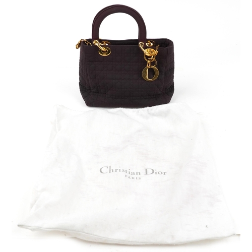 1651 - Christian Dior Cannage handbag with dust bag, 26cm wide