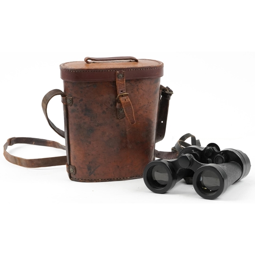 1874 - Pair of British military Barr & Stroud CF25 binoculars with leather case, serial number 48788