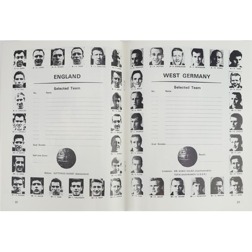 1731 - Two 1966 Jules Rimet World Cup programmes comprising England V West Germany Final and Official Souve... 