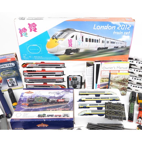 1642 - OO gauge model railway, some with boxes including London 2012, Virgin Trains Pendolino and Eurostar,... 