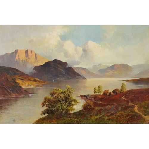 1029 - A B Davis - On Loch Awe, pair of early 20th century Scottish school oil on canvases, mounted and fra... 