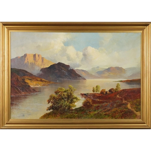 1029 - A B Davis - On Loch Awe, pair of early 20th century Scottish school oil on canvases, mounted and fra... 