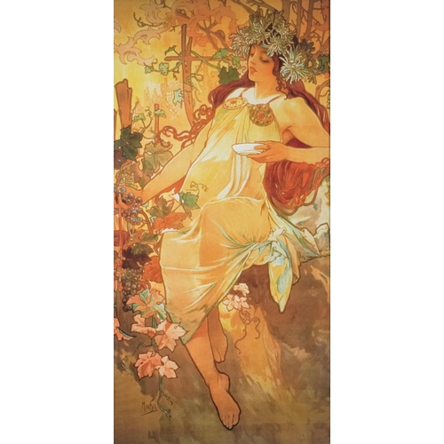 786 - After Alphonse Mucha - Job Cigarette Papers and one other, two Art Nouveau style prints in colour, o... 