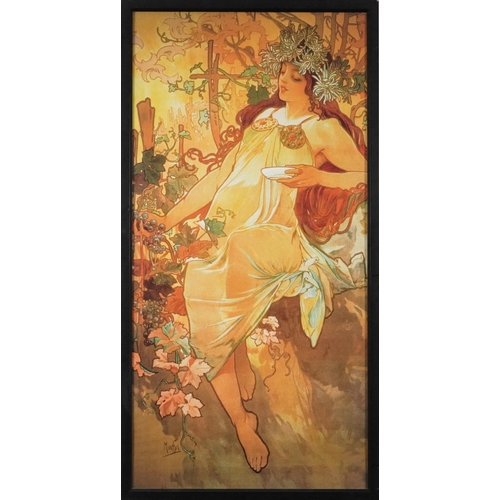 786 - After Alphonse Mucha - Job Cigarette Papers and one other, two Art Nouveau style prints in colour, o... 