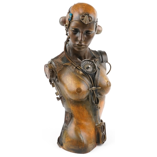 326 - Clive Fredriksson, contemporary sculpture of a female torso, 74cm high