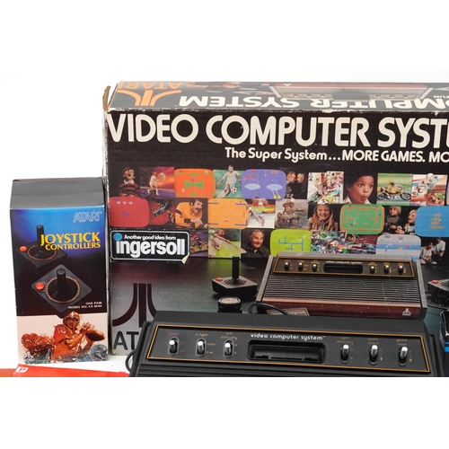 1599 - Vintage Atari video computer system with box model CX-2600