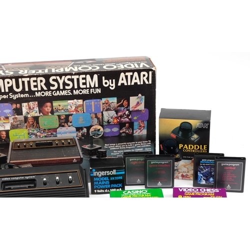 1599 - Vintage Atari video computer system with box model CX-2600