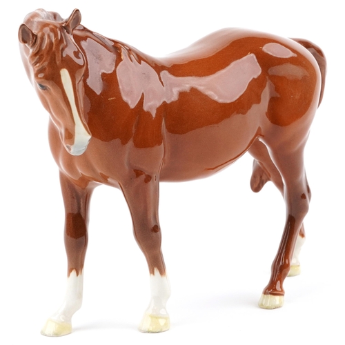 662 - Beswick Chestnut Mare, 971, 23cm in length