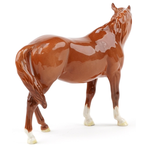 662 - Beswick Chestnut Mare, 971, 23cm in length