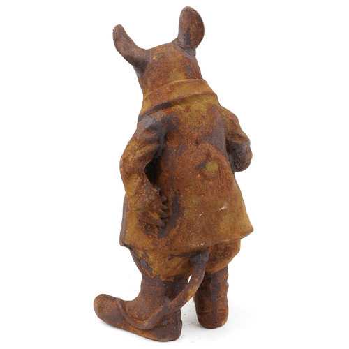 605 - Cast iron Samuel Whiskers rat, 44cm high