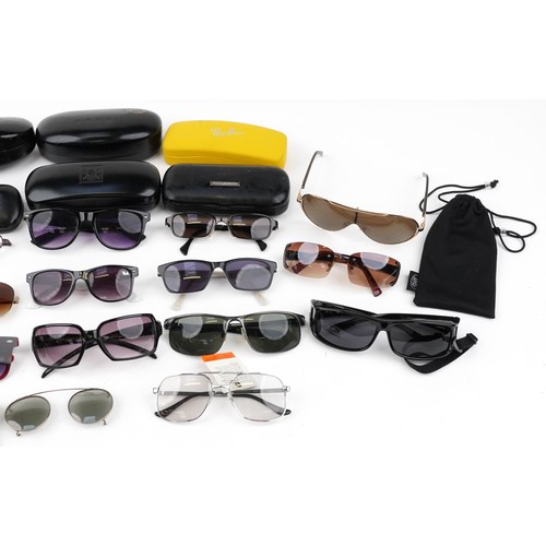 1653 - Vintage and later designer sunglasses and cases, predominantly ladies, including Pierre Cardin, Gucc... 