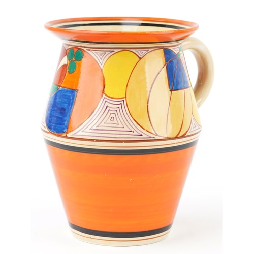 Clarice Cliff, large Art Deco Fantastique Bizarre Tolphin wash jug hand painted in the melon pattern, 25cm high