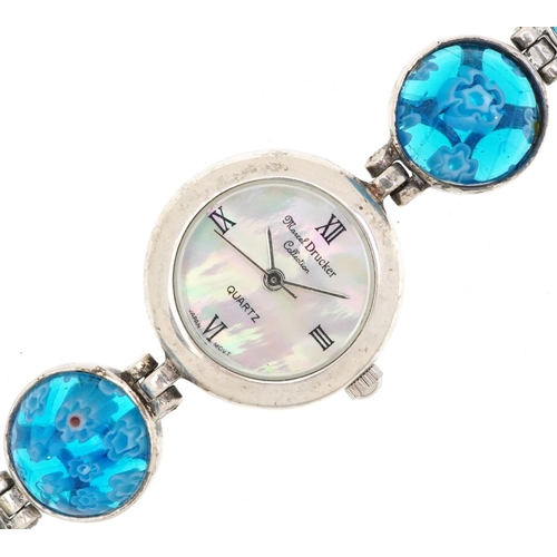 Marcel Drucker, ladies sterling silver and millefiori glass  display picture 1