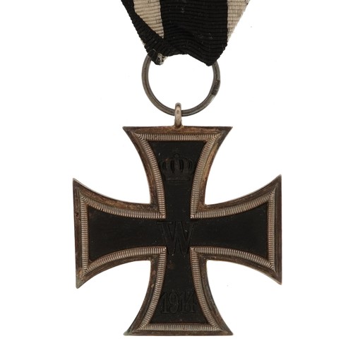 1830 - German military Iron Cross housed in a silk lined fitted box printed Der Dank Meines Kaisers