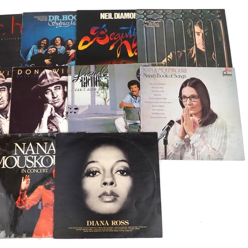 1708 - Vinyl LP records including Billy Joel, Dr Hook, Don Williams and Nana Mouskouri