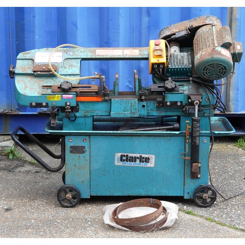 1135 - Clarke Seven inch metal cutting bandsaw, model CBS-7MH, serial number 9028160, 120cm wide