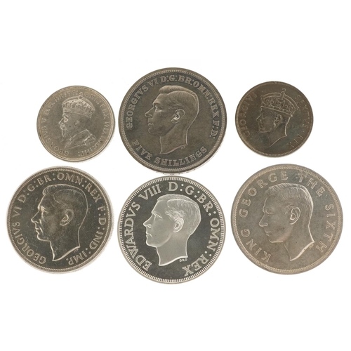 2117 - British and continental coinage, some silver including Edward VIII 1937 Rhodesian five shillings, Ge... 