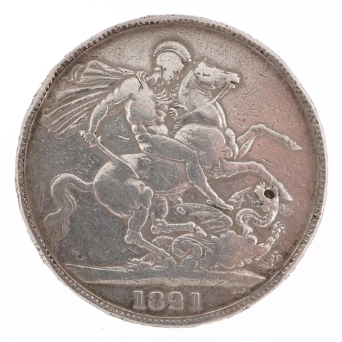 2070 - George IV 1821 silver crown, Secondo edge