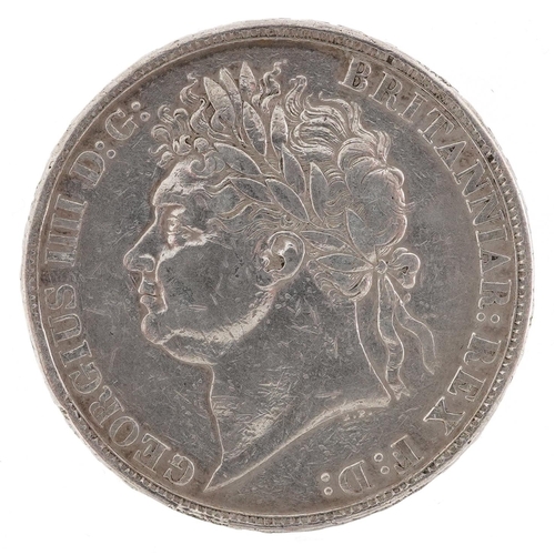 2070 - George IV 1821 silver crown, Secondo edge