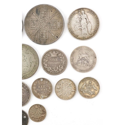 2074 - 19th century and later British and Australian coinage including 1895 and 1890 double florin, 149g