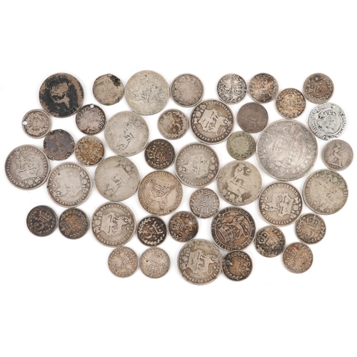 1644 - British pre decimal, pre 1947 coinage including half crown and shillings, 120g