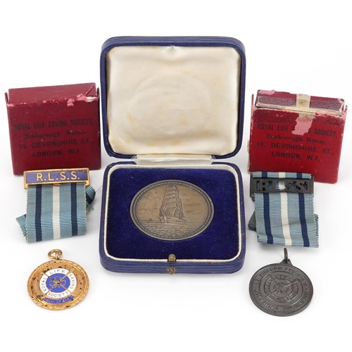 1545 - Medallions and medals relating to Chief Cadet Captain John Herbert Baxter comprising a Pangbourne Na... 