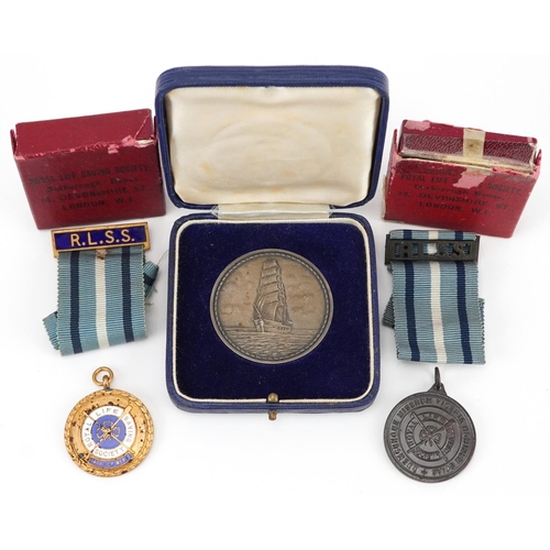 1545 - Medallions and medals relating to Chief Cadet Captain John Herbert Baxter comprising a Pangbourne Na... 