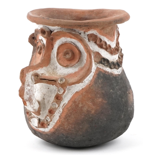 300 - Tribal interest oceanic Aibom Village Sago storage jar from Papua New Guinea, 21cm high