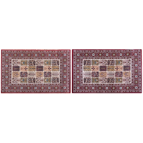 1221 - Pair of rectangular Persian style Valby Ruta rugs, each 195cm x 133cm