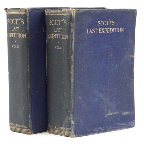 1782 - Scott's Last Expedition, two hardback books volumes 1 and 2, published by Smith Alder & Co 1913