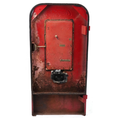 1158 - Vintage Vendo Coca Cola advertising fridge door, 144cm x 68cm