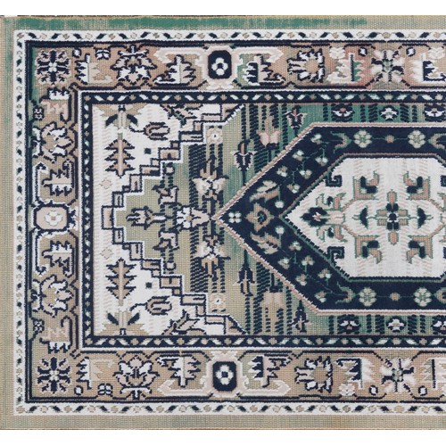 1224 - Three rectangular rugs including a floral Chinese red ground example, the largest 250cm x 80cm