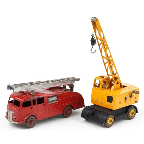 1603 - Two vintage Dinky Supertoys diecast vehicles with boxes comprising Fire Engine with extending ladder... 