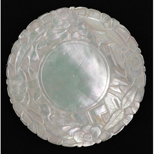 19 - Good collection of Chinese Canton mother of pearl gaming counters including examples finely and prof... 