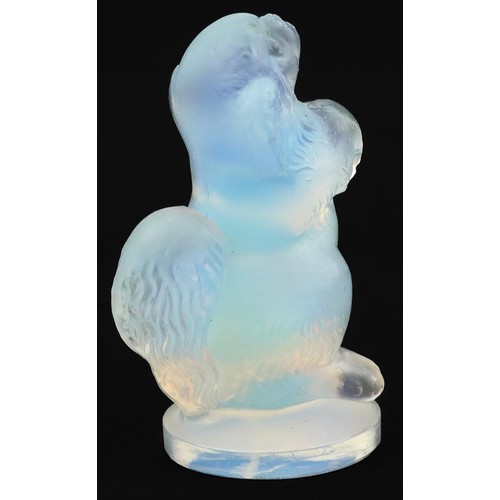 318 - Sabino, French Art Deco opalescent glass paperweight in the form of a Pekinese dog, 5cm high