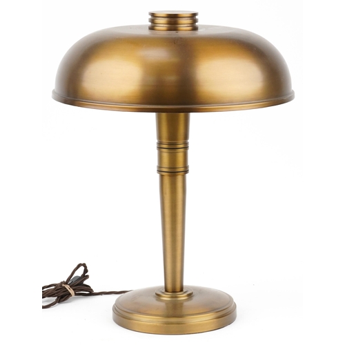Mid century style Heathfield & Co bronzed steel table lamp, 56cm high