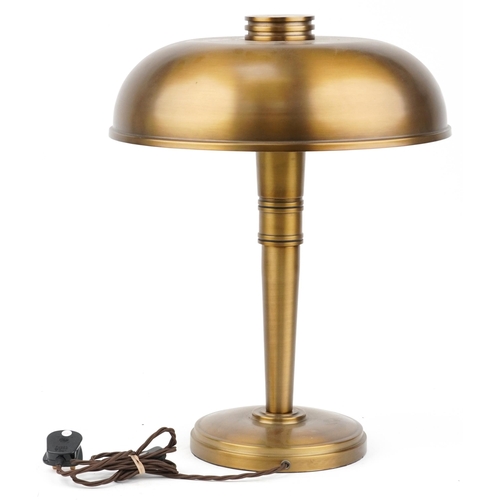 238 - Mid century style Heathfield & Co bronzed steel table lamp, 56cm high