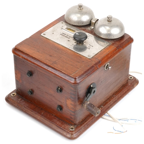 Early 20th century mahogany telephone bell box