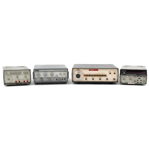 1460 - Four vintage electrical power supplies including Hewlett Packard 3311A function generator, Hewlett P... 