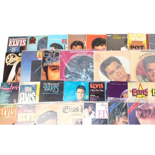 1268 - Elvis Presley vinyl LP records and CDs including I Can Help & Other Great Hits, I Was the One and Lo... 
